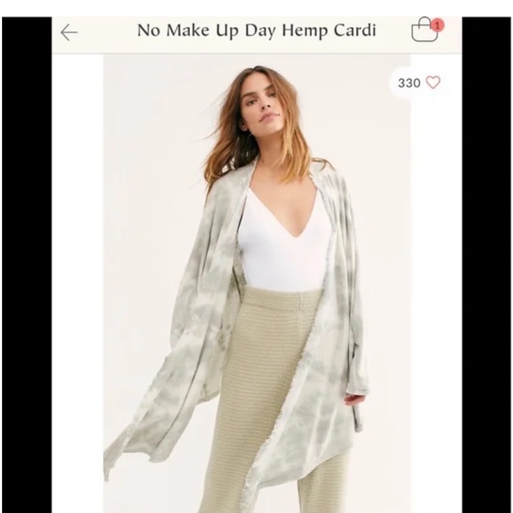 Free People eco No MakeUp Day Hemp Cardi M